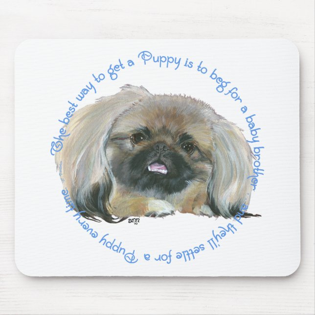 Tapis De Souris Sagesse de Pékin - Comment obtenir un chiot (Devant)