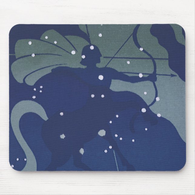 Tapis De Souris Sagittaire Constellation Vintage Zodiaque Astrolog (Devant)