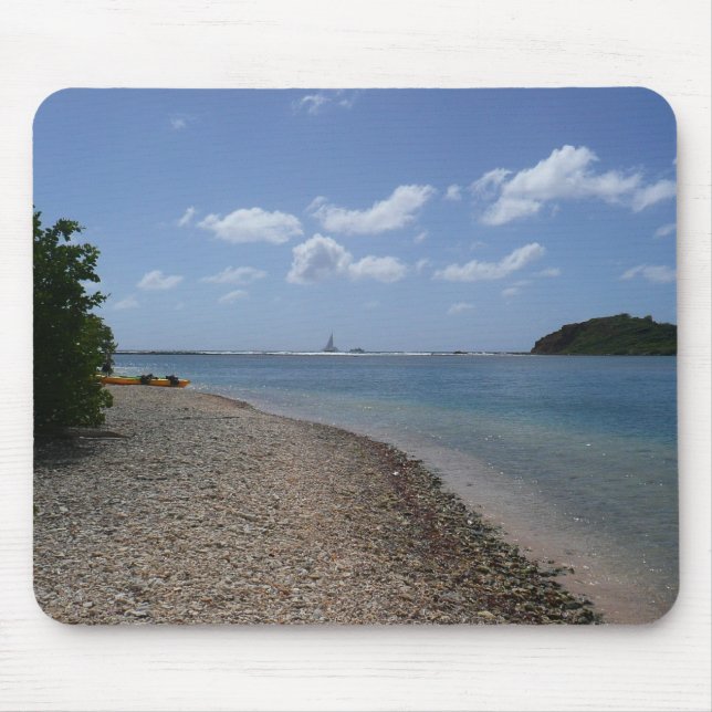 Tapis De Souris Sailboat à la distance de St Thomas (Devant)
