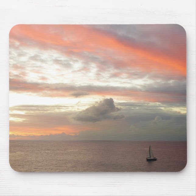 Tapis De Souris Sailboat de Sunset Beautiful (Devant)