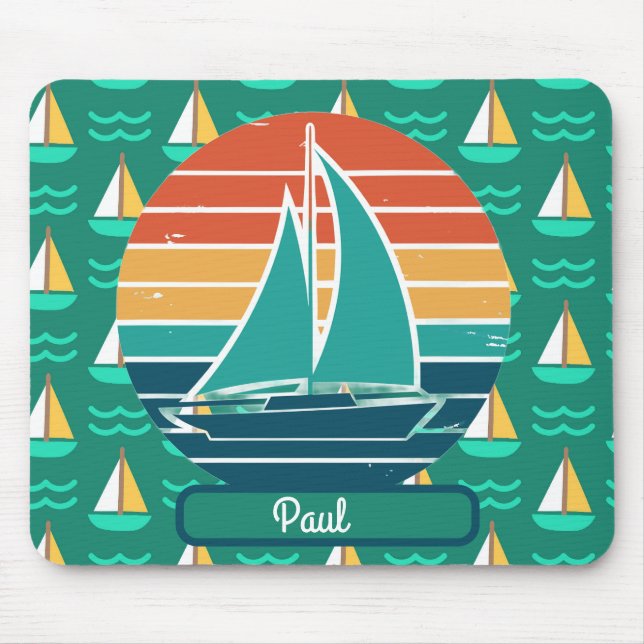 Tapis De Souris Sailboat Summer Mousepad (Devant)