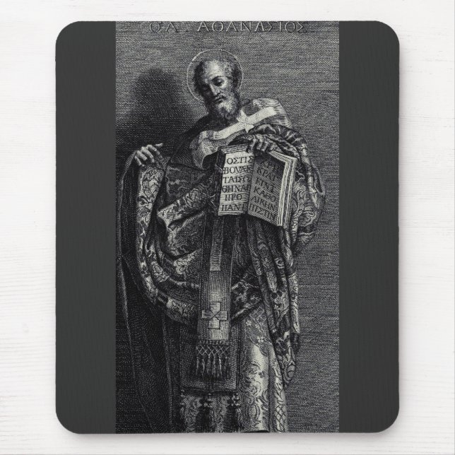 Tapis De Souris Saint Athanase d'Alexandrie Art Graphique (Devant)
