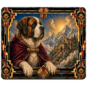 Tapis De Souris Saint Bernard, Chien Art Déco