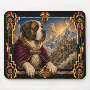 Tapis De Souris Saint Bernard, Chien Art Déco