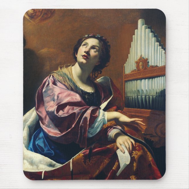Tapis De Souris Saint Cecilia par Simon Vouet (Devant)
