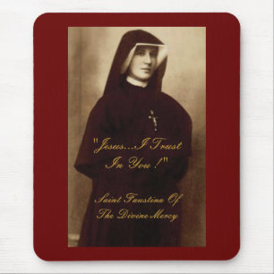TAPIS DE SOURIS SAINT FAUSTINA DE DIVINE MERCY