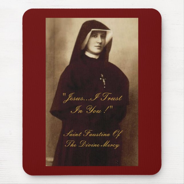 TAPIS DE SOURIS SAINT FAUSTINA DE DIVINE MERCY (Devant)