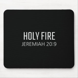 Tapis De Souris Saint Feu - Jérémie 20_9 Verset Religieux Biblique