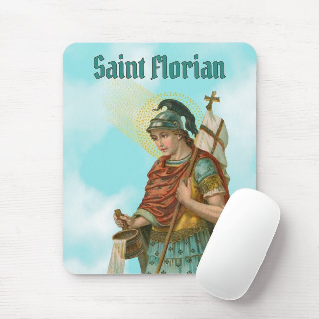 Tapis De Souris Saint Florian avec seau (Ciel clair ; M 019) (Avec souris)