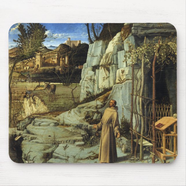 Tapis De Souris Saint François dans le désert par Giovanni Bellini (Devant)