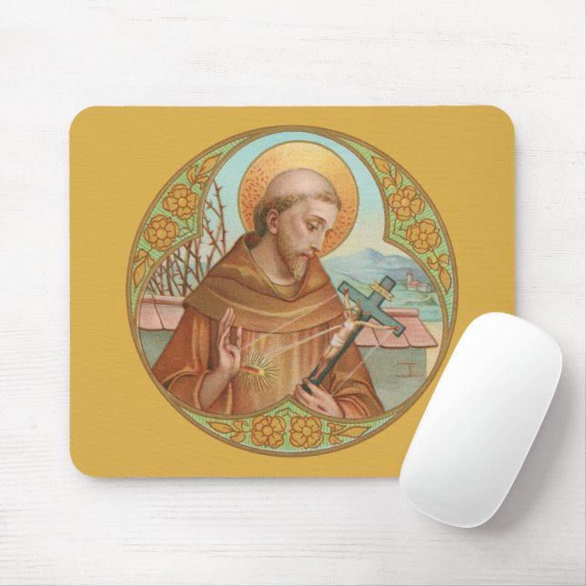 Tapis De Souris Saint François d'Assise (BK 002) (Avec souris)