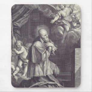 Tapis De Souris Saint François de Sales Art en noir et blanc