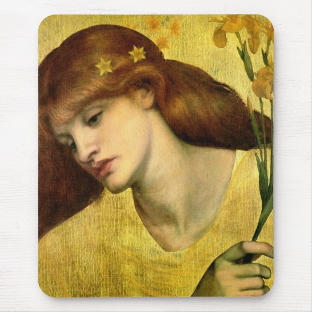 Tapis De Souris Saint Lily [Sancta Lilias] (par Gabriel Rossetti) (Devant)