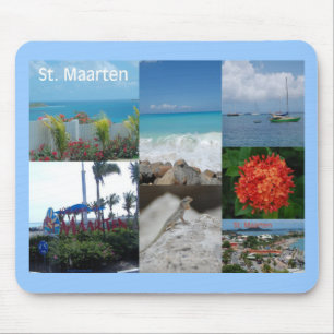 Tapis De Souris Saint Maarten Photo Collage par Khoncepts