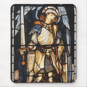 Tapis De Souris Saint Michael par Sir Edward Coley Burne-Jones