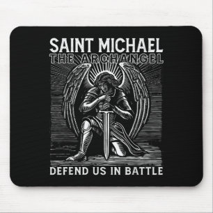 Tapis De Souris Saint Michel catholique chrétien Saint nous défend