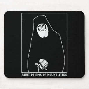 Tapis De Souris Saint Paisios du mont Athos grec orthodoxe Christ
