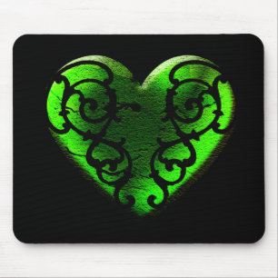 Tapis De Souris Saint-Patrick gothique jour vert cœur