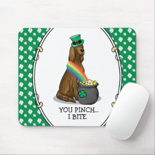 Tapis De Souris Saint Patrick's Day Irlandais Setter Dog (rouge 1)