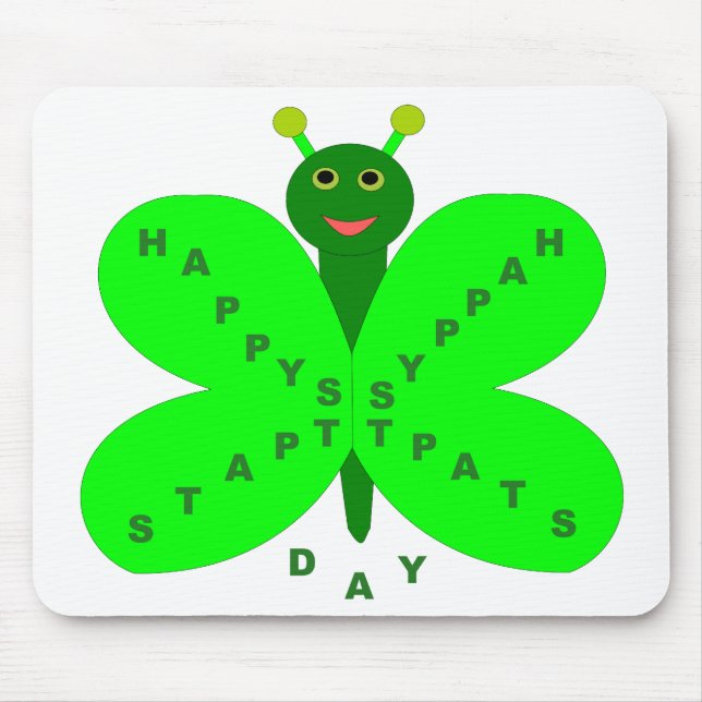 Tapis De Souris Saint-Patricks Day Papillon Mousepad (Devant)