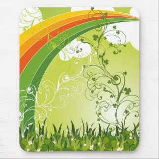 Tapis De Souris Saint Patrick's Day Shamrock Lucky Clovers Feuille