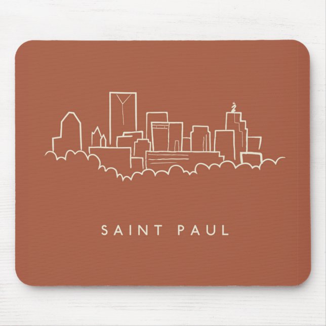 Tapis De Souris Saint Paul, horizon du Minnesota (Devant)