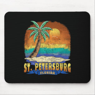 Tapis De Souris Saint-Pétersbourg Floride Souvenir Vintage en détr