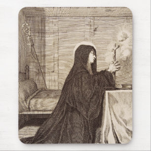 Tapis De Souris Saint Scholastica Patroness of school