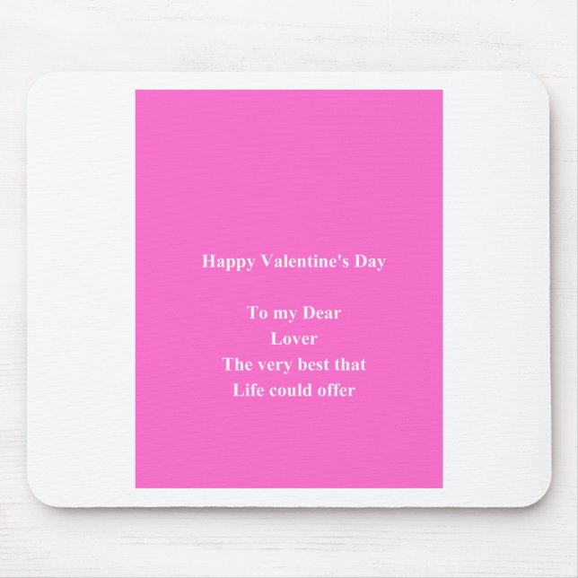 Tapis De Souris Saint Valentin (Devant)