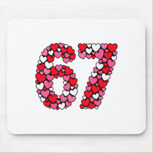 Tapis De Souris Saint-Valentin 67 Meme rempli de cœurs drôle S