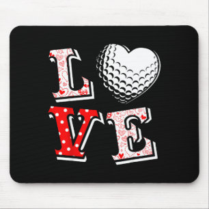 Tapis De Souris Saint-Valentin Amour Golf Cœur Fête de Saint-Valen