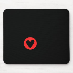 Tapis De Souris Saint-Valentin Amour Noir Et Rouge