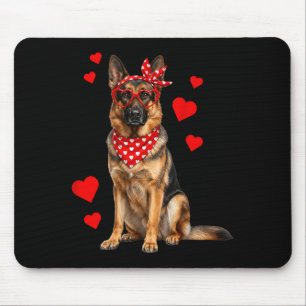 Tapis De Souris Saint Valentin Berger Allemand Amoureux de Chien C