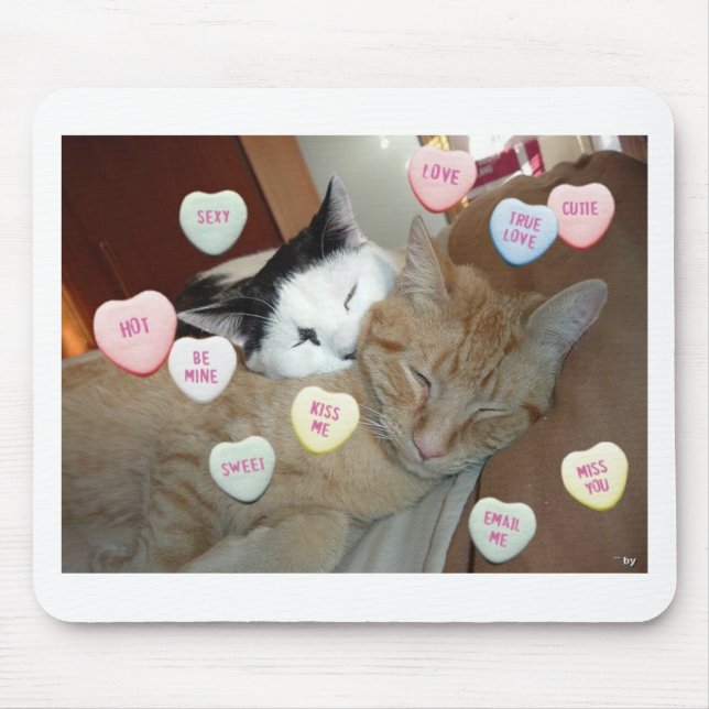 Tapis De Souris Saint Valentin Chatons (Devant)