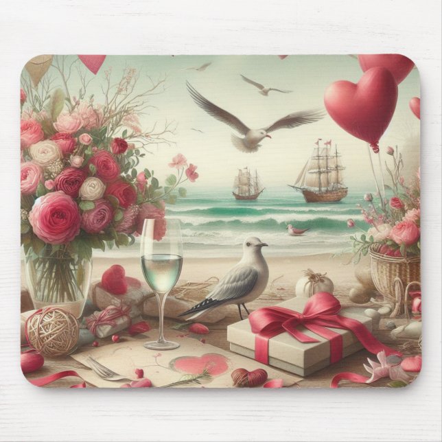 Tapis De Souris Saint-Valentin côtière/nautique (Devant)