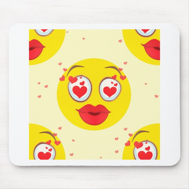 Tapis De Souris Saint Valentin Emoji (Devant)