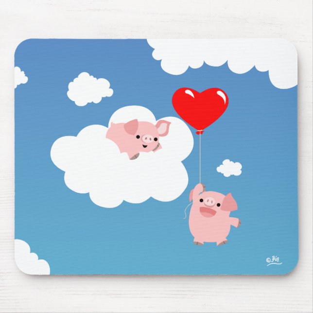 Tapis De Souris Saint Valentin : Les ailes de l'amour mousepad (Devant)