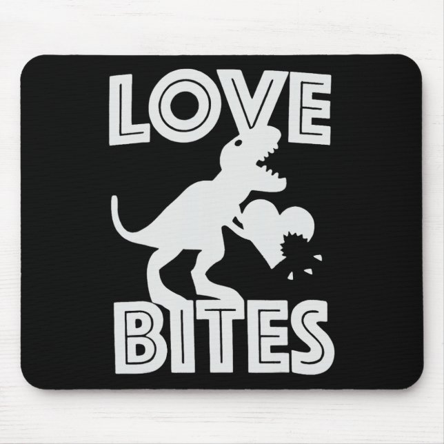 Tapis De Souris Saint-Valentin Love Bites Dinosaure  (Devant)