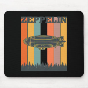 Tapis De Souris Saint-Valentin Rétro Zeppelin Dirigeable Vintage 7