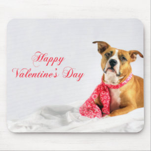 Tapis De Souris Saint Valentin Salutation pour l'Amoureux des chie