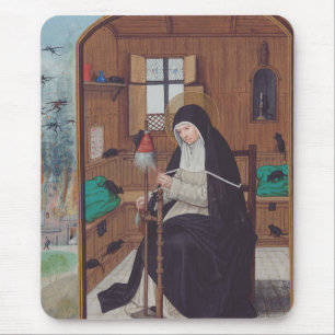 Tapis De Souris Sainte Gertrude de Helfta par Simon Bening