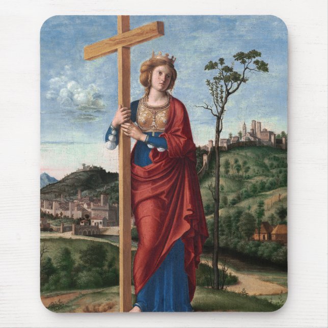 Tapis De Souris Sainte Hélène avec la Vraie Croix Art sacré (Devant)