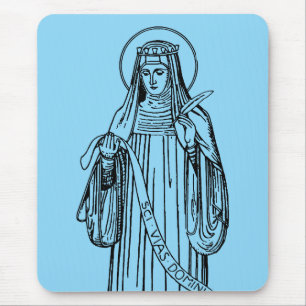 Tapis De Souris Sainte Hildegarde de Bingen Mystique Médiévale