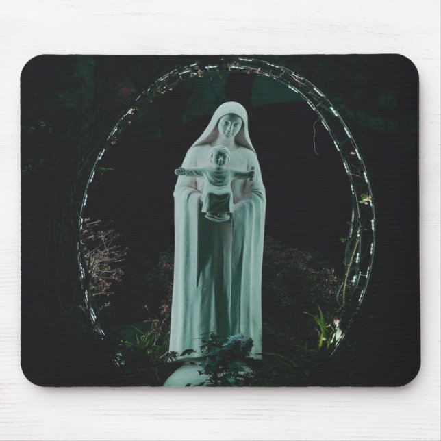 Tapis De Souris Sainte Mère Marie et Bébé Jésus Chrétien (Devant)