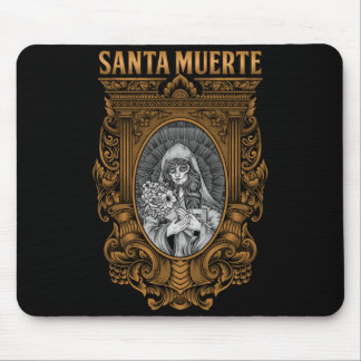 Tapis De Souris Sainte Mort mexicaine déesse féminine Crâne de suc