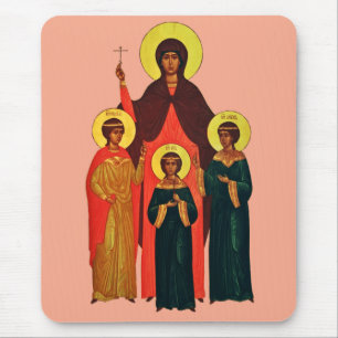 Tapis De Souris Sainte Sophie et ses Filles Les Vertus Éternelles