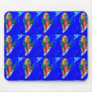 Tapis De Souris saints surfants sur le mousepad bleu