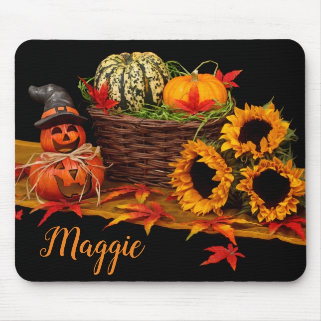 Tapis De Souris Saison Automne Halloween Octobre Souris Pad (Devant)