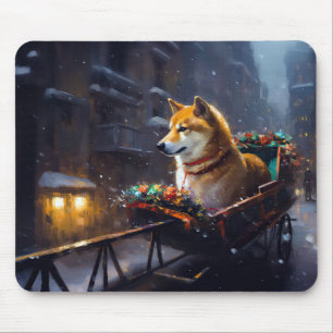 Tapis De Souris Saison de Noël de Shiba Inu