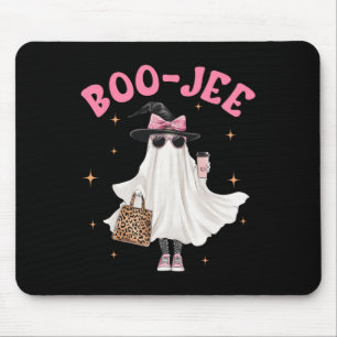 Tapis De Souris Saison éffrayante mignonne Ghost Funny Halloween B